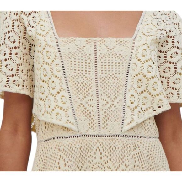 Jonathan Simkhai Avalon Crochet Coverup Dress Size S - Picture 4 of 6